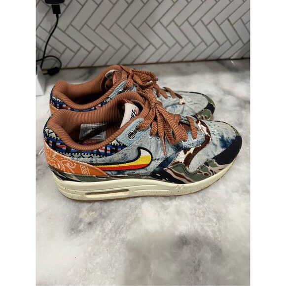 Nike Air Max 1 DN1803-900 Denim Camo Patchwork US 7 Multicolor Rare main image 4